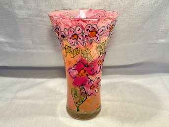 Carol Pessin Hand-painted Vase