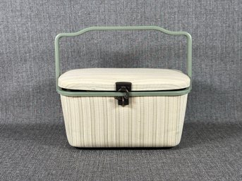 A Pretty Sewing Basket In Green