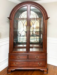 A Large Palladian Display Or China Cabinet By American Drew Furniture