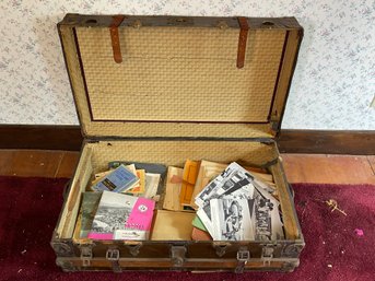 Antique Trunk Full Of Papers