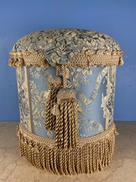 Vintage Gold Fringe Ottoman Stool