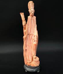 A Beautiful 19th Century Japanese Netsuke Carving, Red Coral, C. 1860's