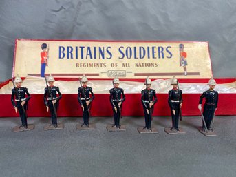 Britains Royal Marines No 2071 Original Lead Toy Soldiers In Box Great Condition For Age London England