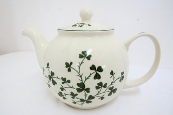 Carrigaline Pottery Clover Shamrock Teapot With Lid - Ireland