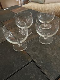 Lot Of 4 Glass Dessert Bowls