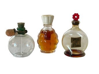 Trio Of Vintage Miniature Perfume Bottles