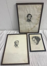 Three Framed Portraits