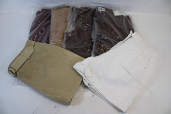 New Lot Of Six Leather Pants, Skirts & Polyblend Shorts Size 9/10