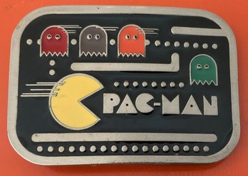 Vintage PAC Man Belt Buckle #2186