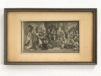 An Antique Photograph Of A Painting 'Old King Cole' By Victor P. Trent