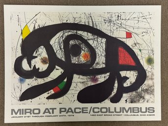 Vintage 1979 Miro At Pace Gallery Offset Lithograph