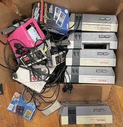 HUGE LOT OF NINTENDO ENTERTAINMENT SYSTEMS, ACCESSORIES, CONTROLLERS, AND ZAPPERS
