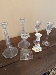 Group Of 6 Candlesticks - Two Are Mikasa