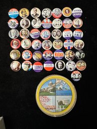 Vintage Presidential Pins And Cards Lot