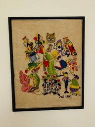 Hand Crafted Alice In Wonderland Stitchery