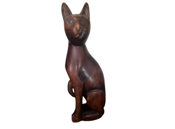 Fabulous MCM Hand Carved Cat Statue