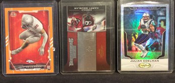 Lot Of 3 Numbered Short Print Football Cards - Edelman - Heuerman - Douglas - M