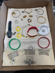 Huge Collection Jewelry Watch, Bracelets ,ear Rings, Necklace,saree Pins, Pendants,hair Combs.