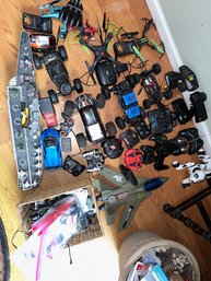 Expansive Lot Of Children's Electronic RC Cars And Many RC Drones - Parts And Repair