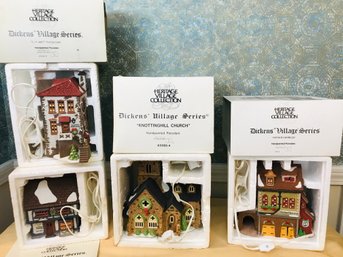 Set Of 4 DEPT 56 Heritage Village Collection Dickens Village Series