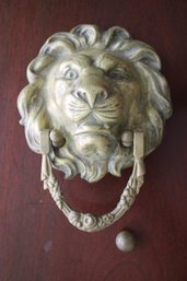 Vintage Cast Lion's Head Door Knocker