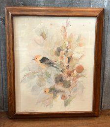 Framed Watercolor Bird Print