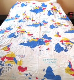 Reversible Cotton Kids Duvet Airplanes & Maps