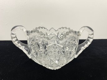 Vintage Crystal Sugar Bowl