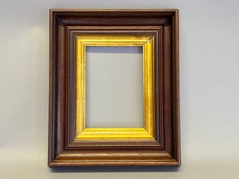 Antique Walnut And Gold Gilt Picture Frame