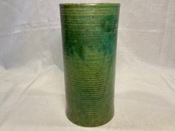 Rare & Vintage Zanesville Pottery Ribbed Vase