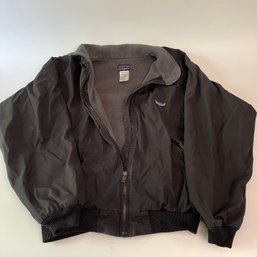 A Mens Vintage Patagonia Fleece Lined Black Jacket - Size S