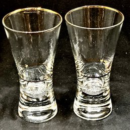 Vintage Pair Of Gold Banded Glasses