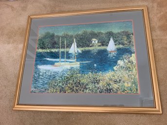 Vintage Framed Claude Monet Print