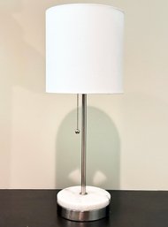 A Modern Lamp With Marble Base