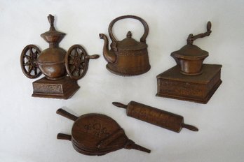 Sexton Vintage Cast Metal Kitchen Wall Decor Set