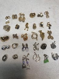 30 Pair Clip On Earrings