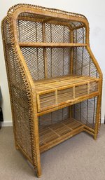 Vintage Mid Century Boho Chic Rattan Desk