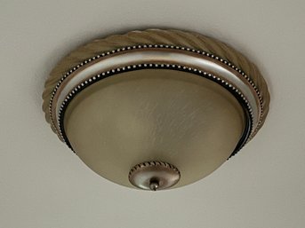 High Quality Ceiling Mount Light Fixture - 15'D With Frosted Glass - 2 Bulb