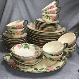 Over 40 Pieces Fantastic Vintage Franciscan DESERT ROSE China - Service For Eight (8) Plus Serving Pieces