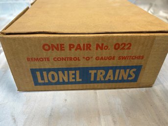 A Pair Of Lionel Switches In Box