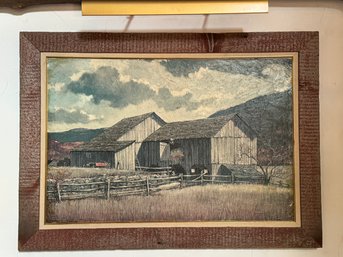 Vermont Barn In October / Oil Painting