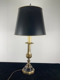 Brass Bass Black Shade Table Lamp 2 Of 2