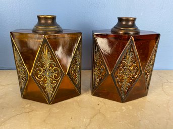 2 Piece Vintage Glass Bottles