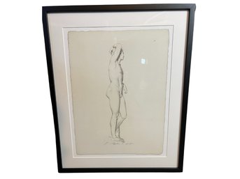 Restoration Hardware Framed Etching Of Male Nude