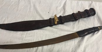 Antique Short Sword With Scabbard