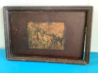 Vintage Wood Picture Panel Landscape