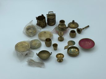 Huge Lot Of Miniature Brass Items