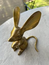 Solid Brass  5 Inch Mouse Figurine