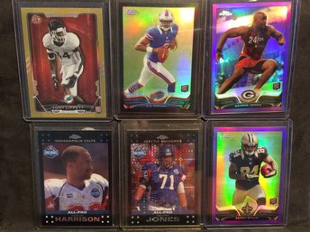 Lot Of 6 Serial Numbered/Zfractor/Refractor Football Cards - M