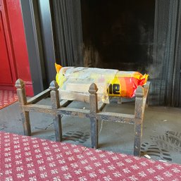 A Craftsman Style Iron Fire Place Log Holder - Library